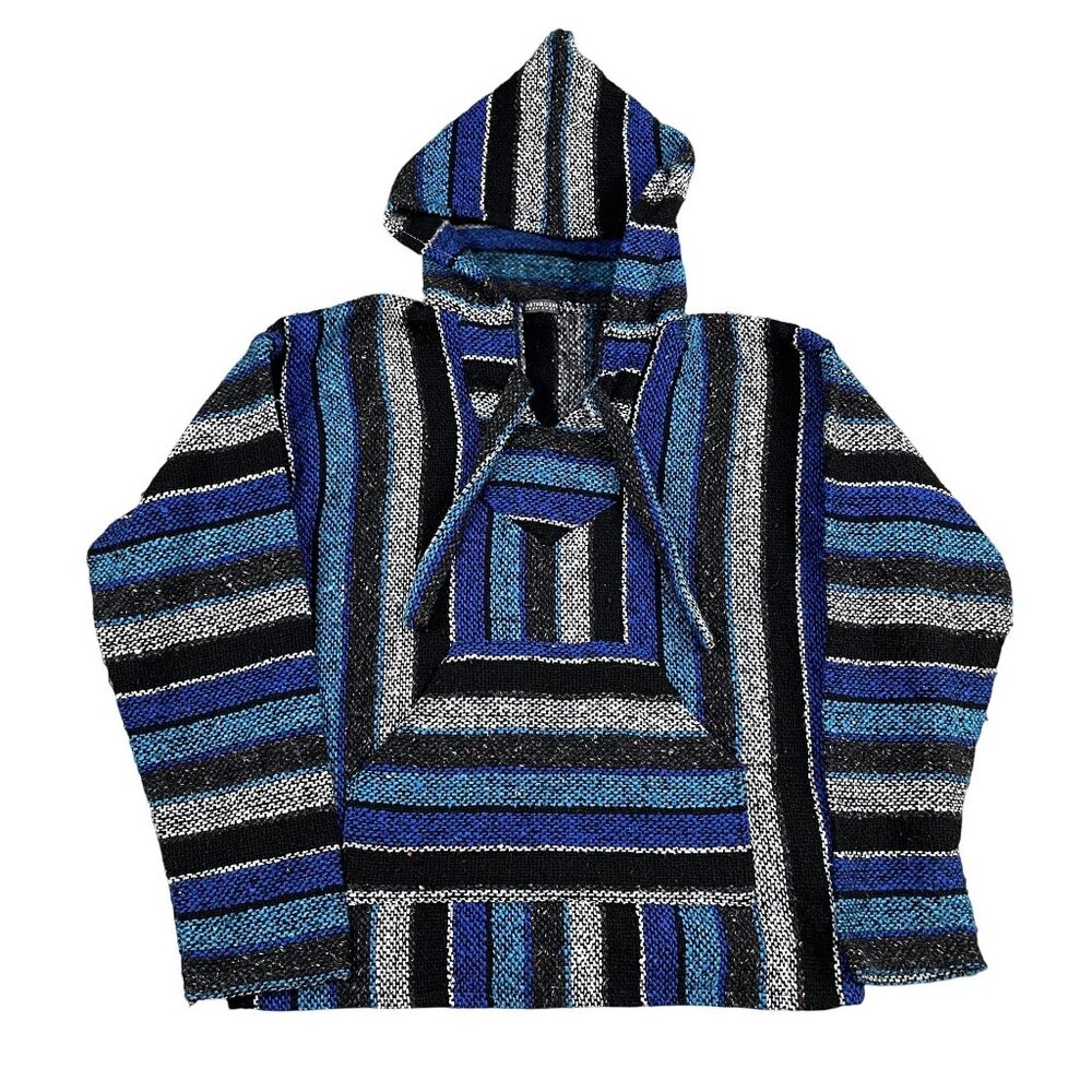 Earthbound‎ Trading Co Baja Hoodie Mens Colorful Boho Mexico